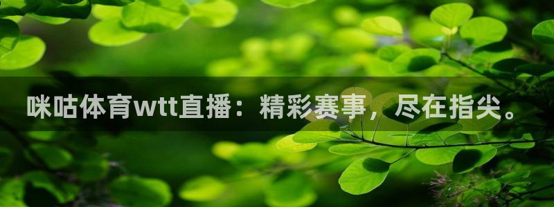 咪咕体育wtt直播：精彩赛事，尽在指尖。